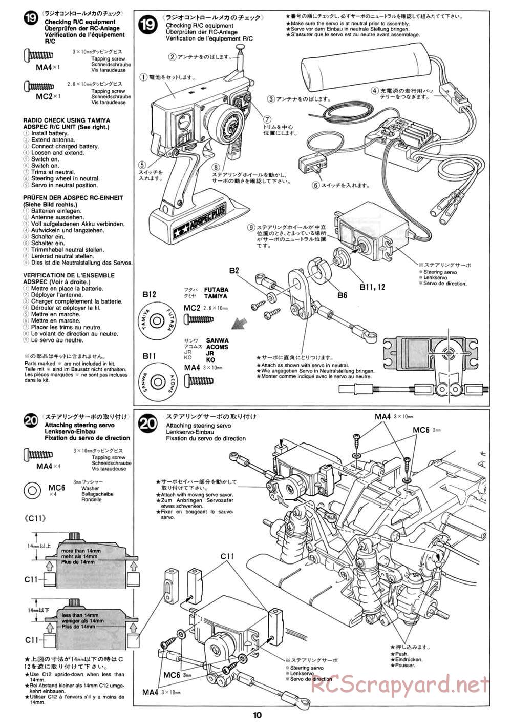 Tamiya - Peugeot 306 Maxi WRC - FF-02 Chassis - Manual - Page 10