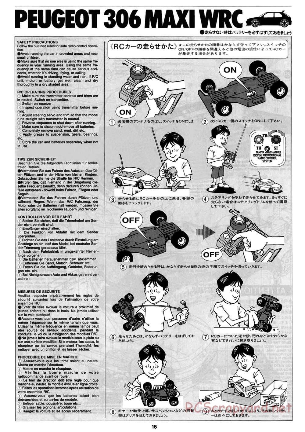 Tamiya - Peugeot 306 Maxi WRC - FF-02 Chassis - Manual - Page 16