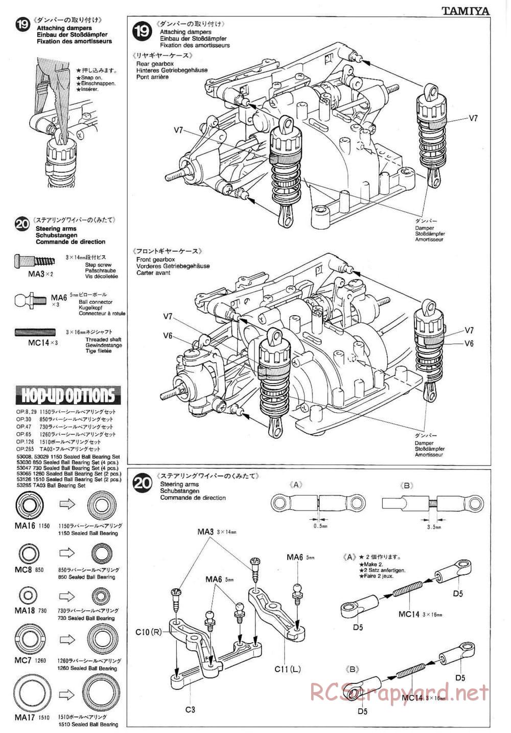 Tamiya - Mitsubishi Lancer Evolution V WRC - TA-03F Chassis - Manual - Page 11