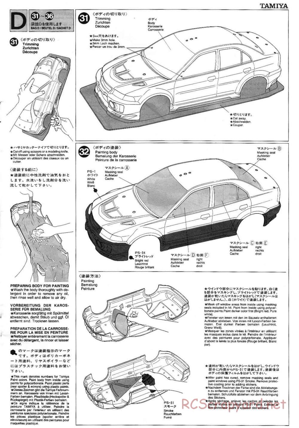 Tamiya - Mitsubishi Lancer Evolution V WRC - TA-03F Chassis - Manual - Page 17
