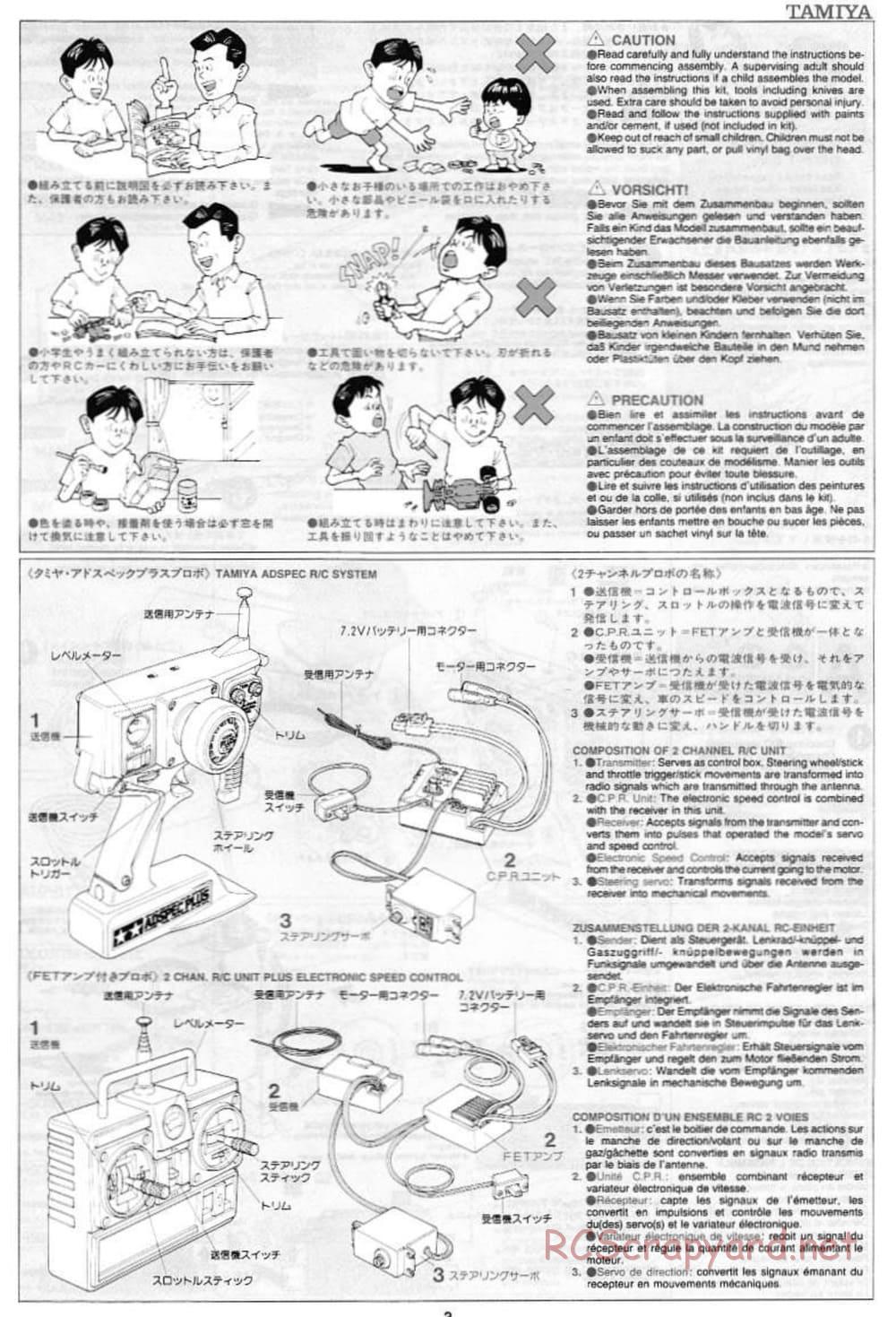 Tamiya - Subaru Impreza WRC - TL-01 Chassis - Manual - Page 3