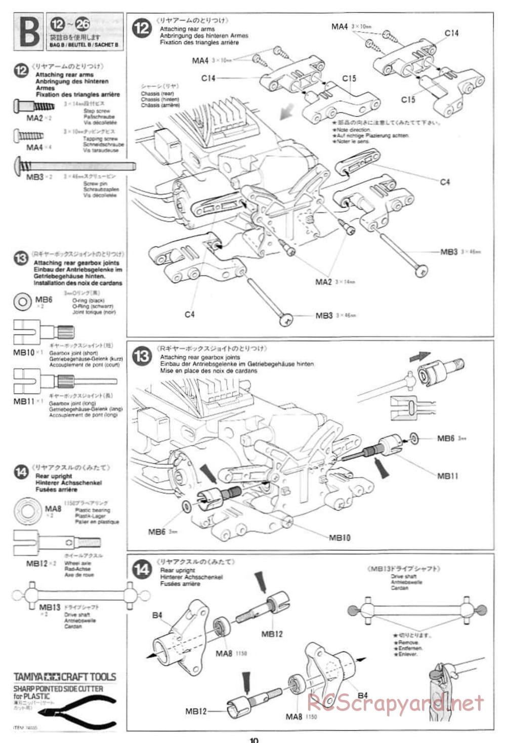 Tamiya - Subaru Impreza WRC - TL-01 Chassis - Manual - Page 10