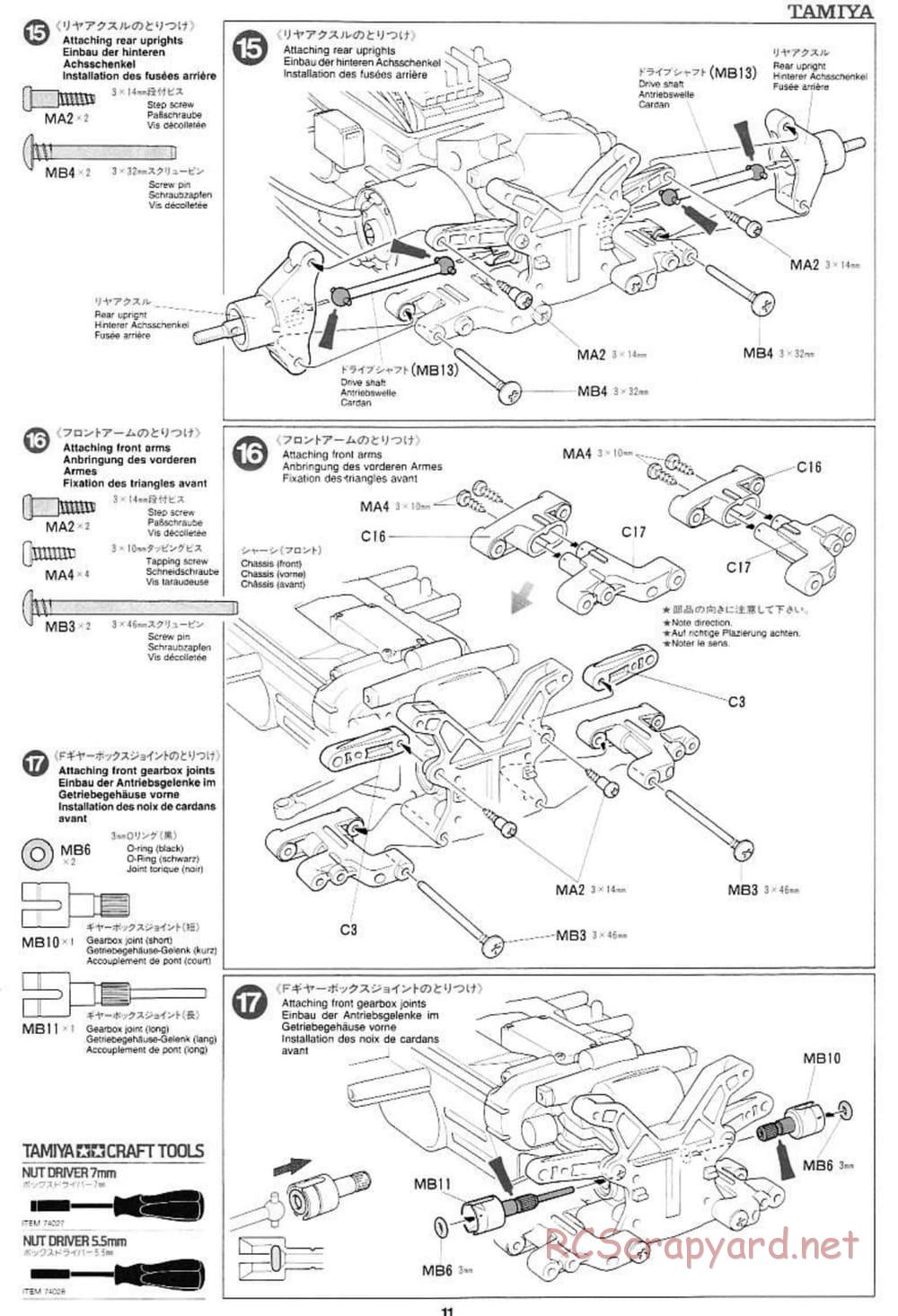 Tamiya - Subaru Impreza WRC - TL-01 Chassis - Manual - Page 11