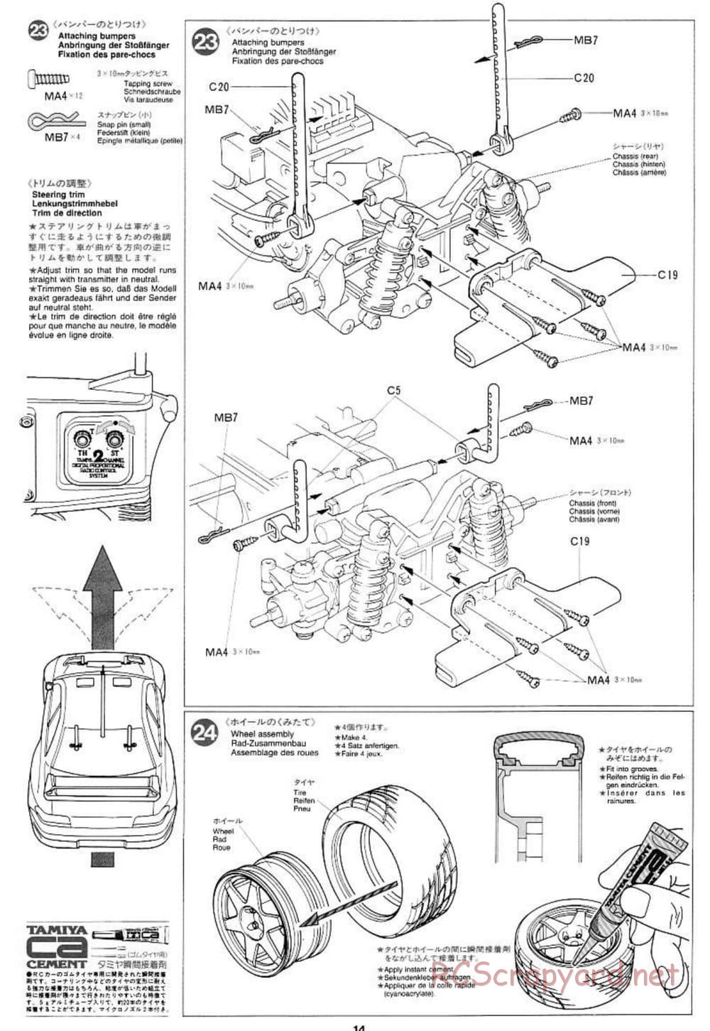 Tamiya - Subaru Impreza WRC - TL-01 Chassis - Manual - Page 14