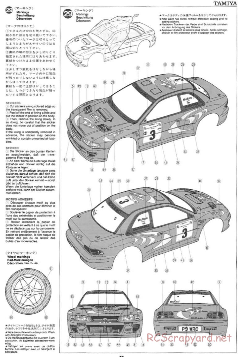 Tamiya - Subaru Impreza WRC - TL-01 Chassis - Manual - Page 17