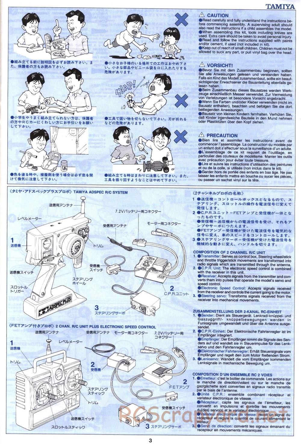 Tamiya - Ford Mustang Cobra-R - TL-01 Chassis - Manual - Page 3