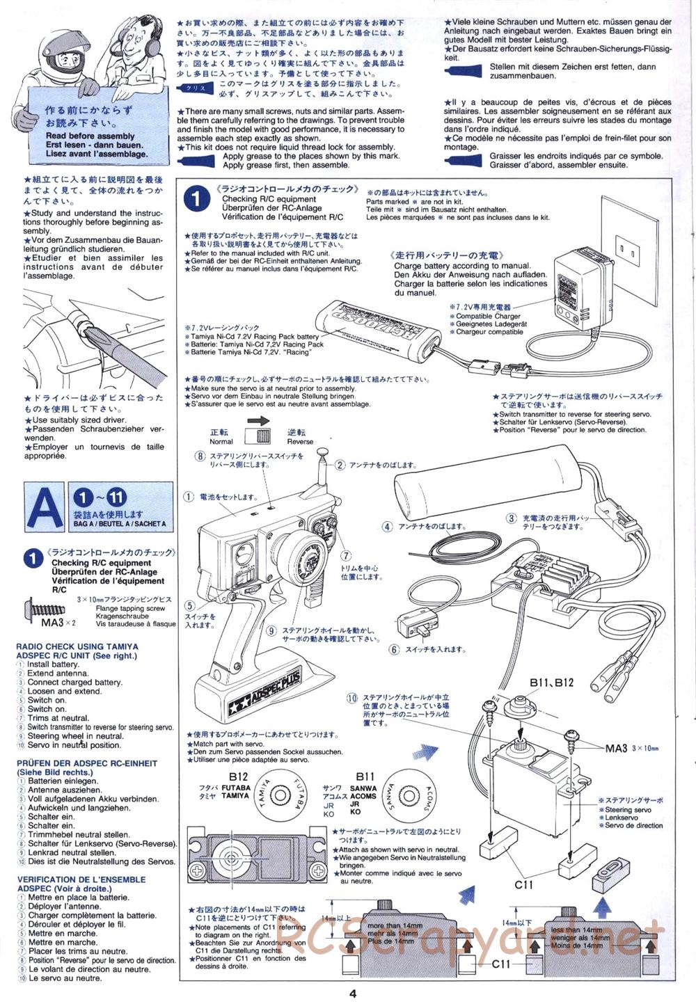 Tamiya - Ford Mustang Cobra-R - TL-01 Chassis - Manual - Page 4