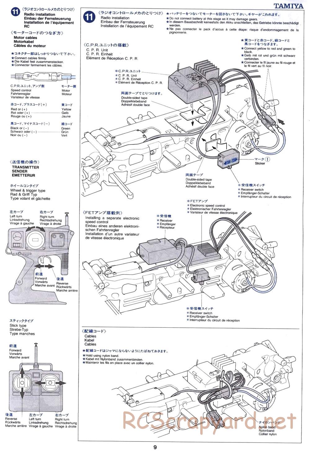 Tamiya - Ford Mustang Cobra-R - TL-01 Chassis - Manual - Page 9