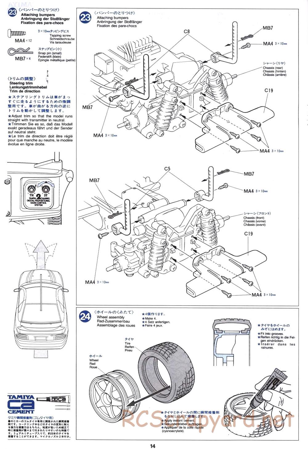 Tamiya - Ford Mustang Cobra-R - TL-01 Chassis - Manual - Page 14