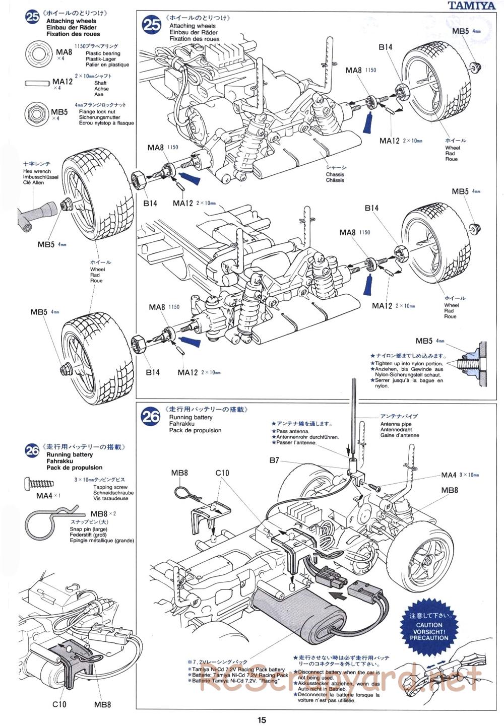 Tamiya - Ford Mustang Cobra-R - TL-01 Chassis - Manual - Page 15