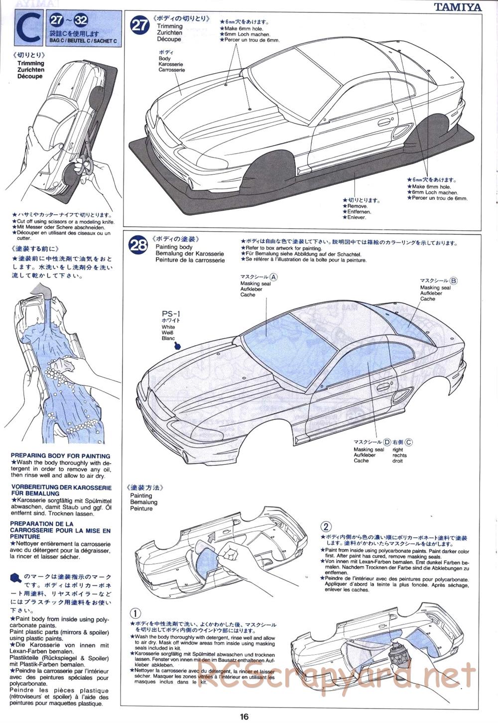 Tamiya - Ford Mustang Cobra-R - TL-01 Chassis - Manual - Page 16