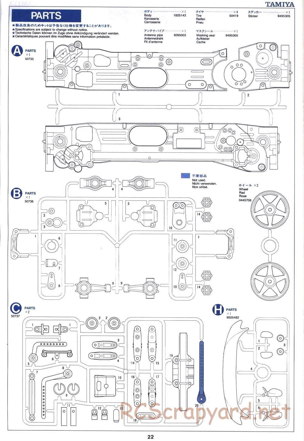 Tamiya - Ford Mustang Cobra-R - TL-01 Chassis - Manual - Page 22