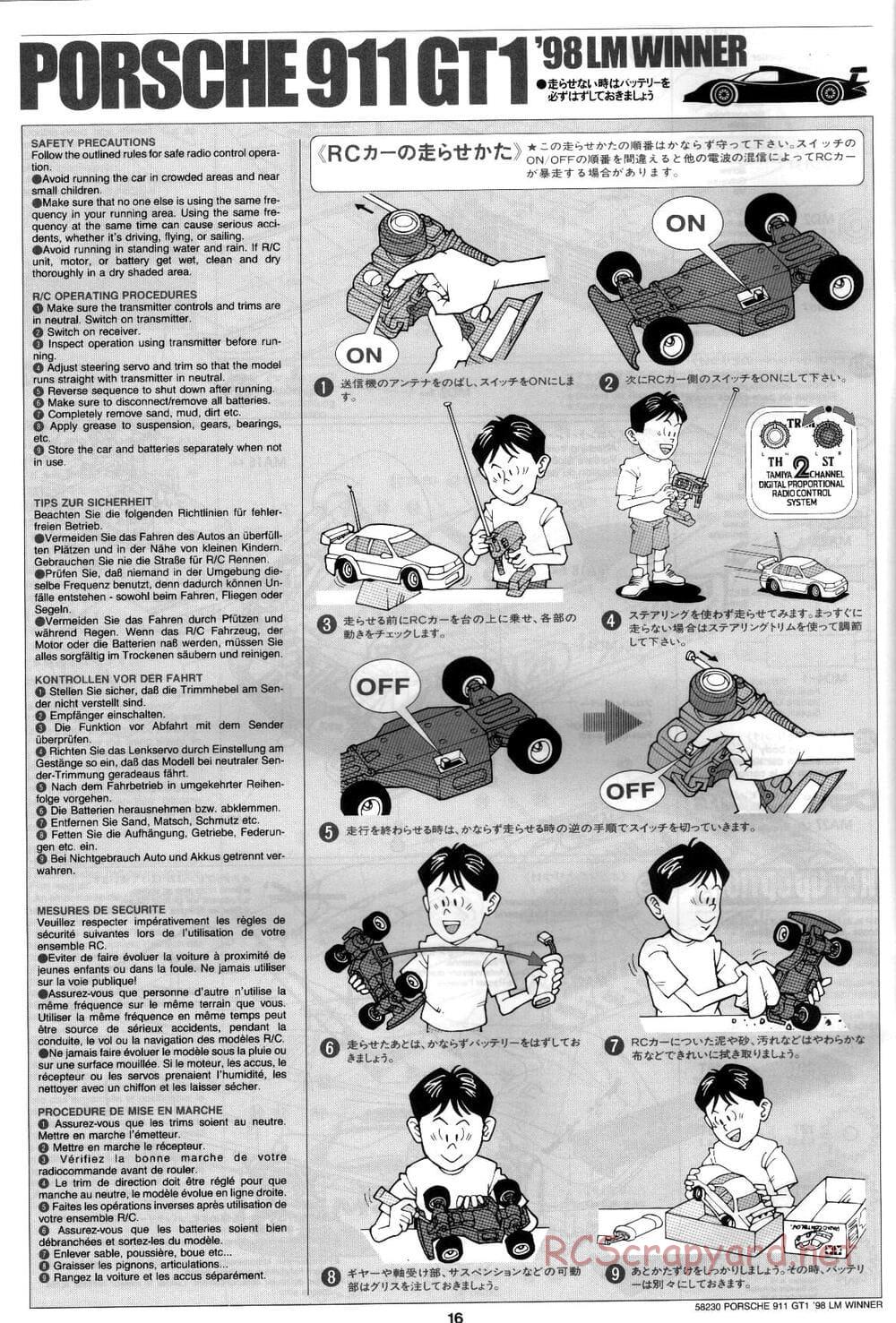Tamiya - Porsche 911 GT1 98 LM Winner - F103RS Chassis - Manual - Page 16
