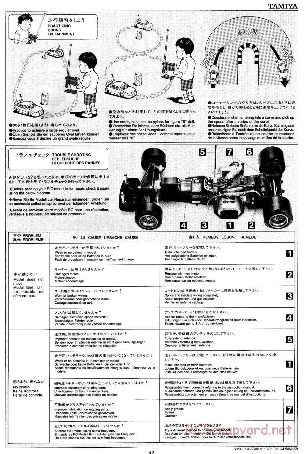 Tamiya - Porsche 911 GT1 98 LM Winner - F103RS Chassis - Manual - Page 17