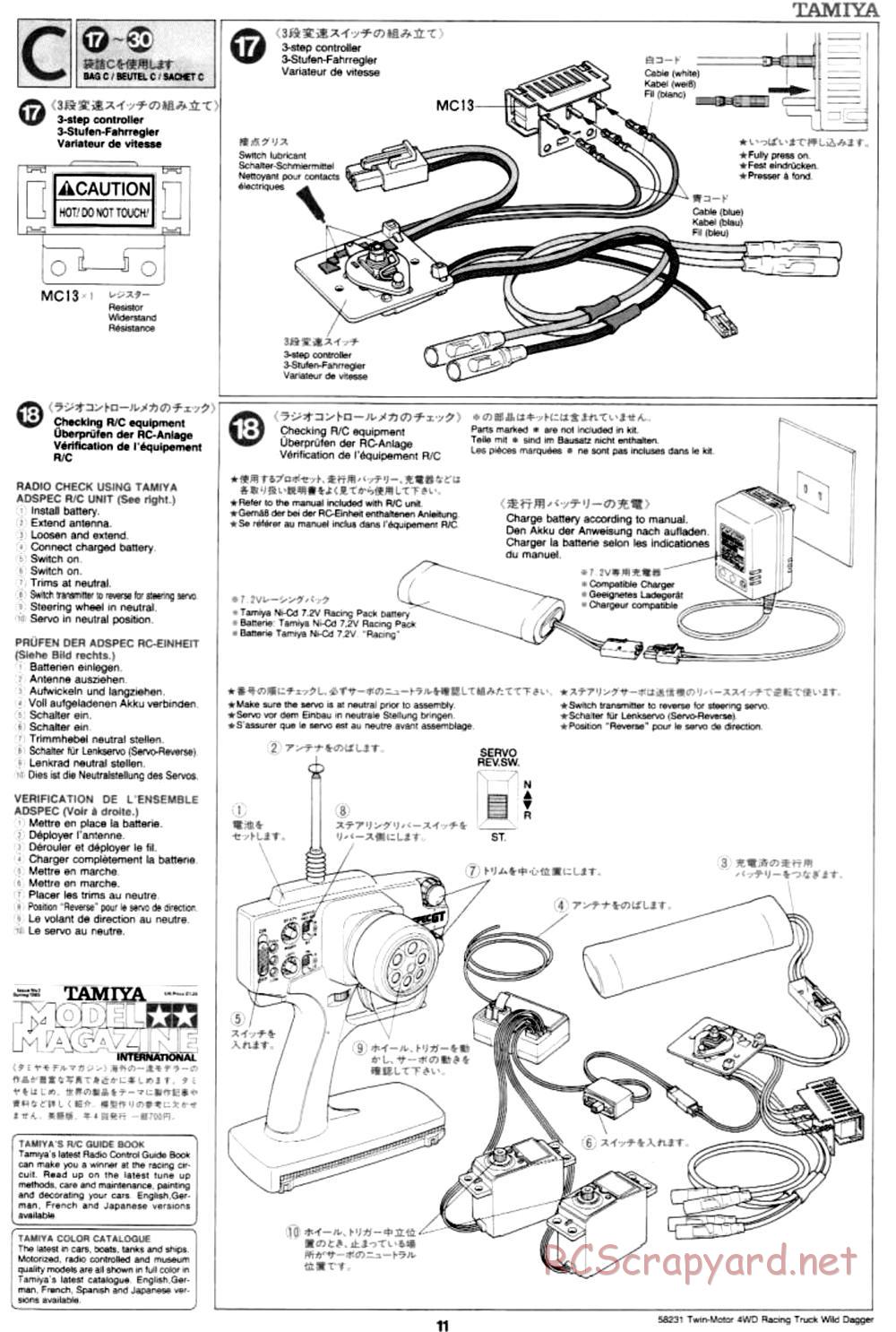 Tamiya - Wild Dagger - WR-01 Chassis - Manual - Page 11