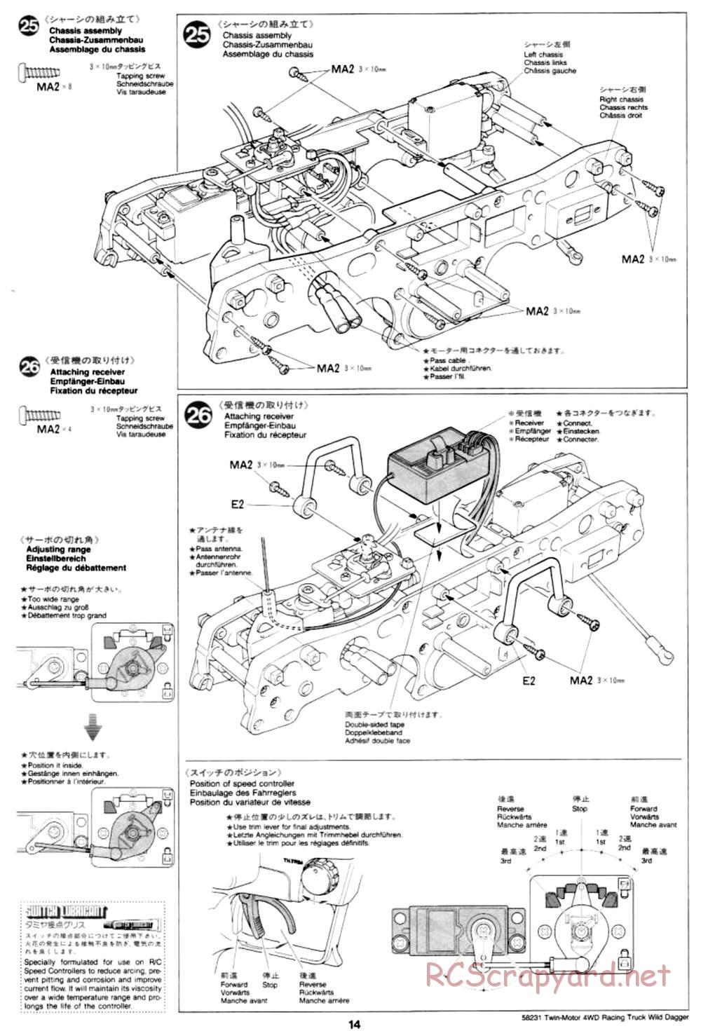 Tamiya - Wild Dagger - WR-01 Chassis - Manual - Page 14