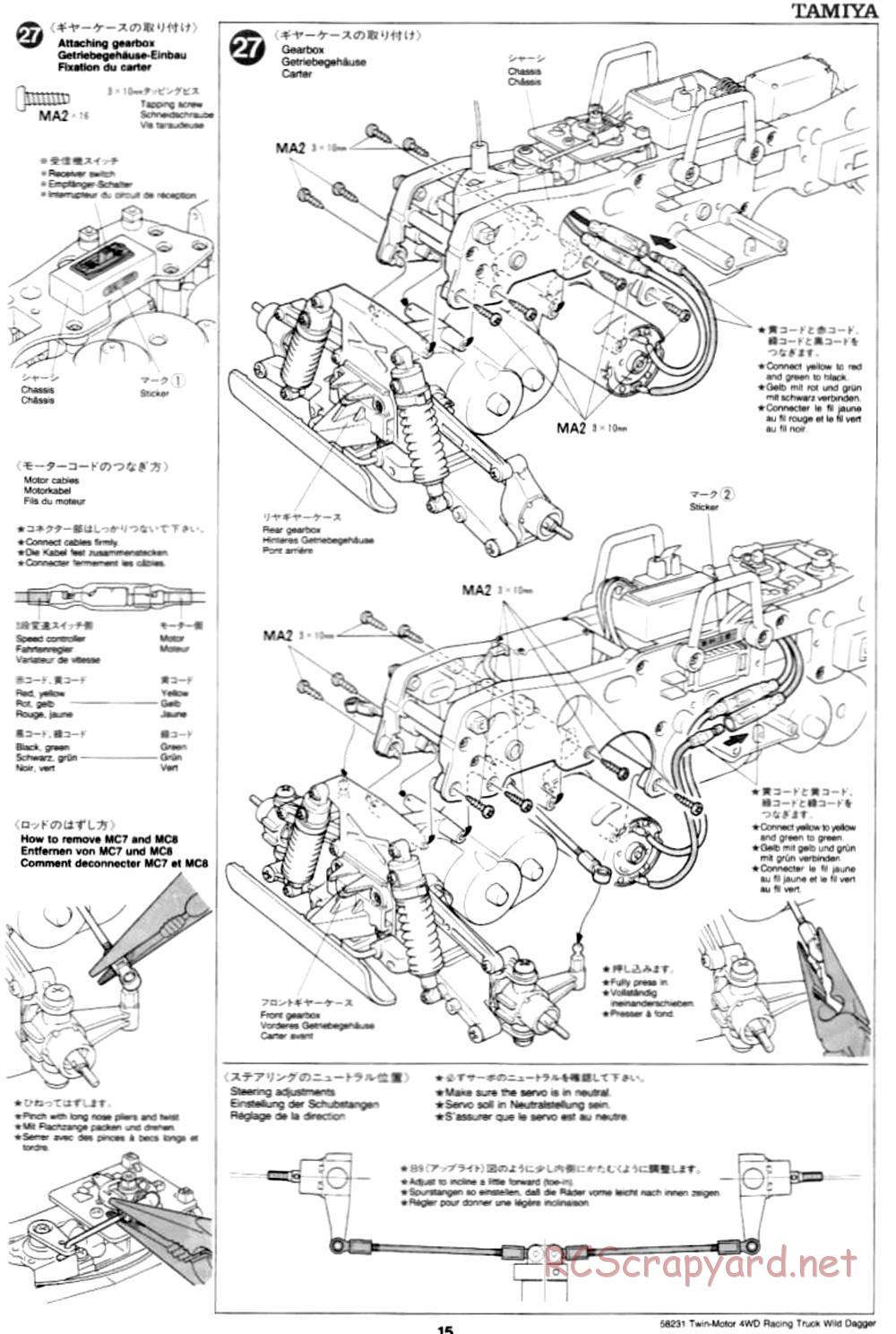 Tamiya - Wild Dagger - WR-01 Chassis - Manual - Page 15