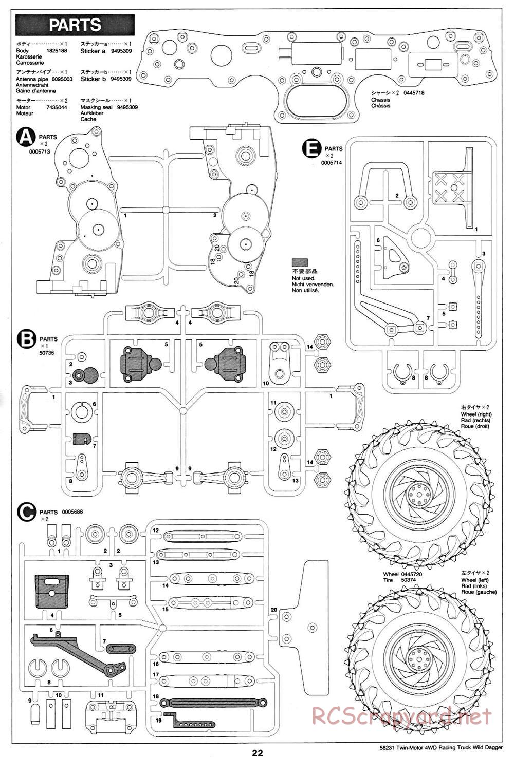 Tamiya - Wild Dagger - WR-01 Chassis - Manual - Page 22