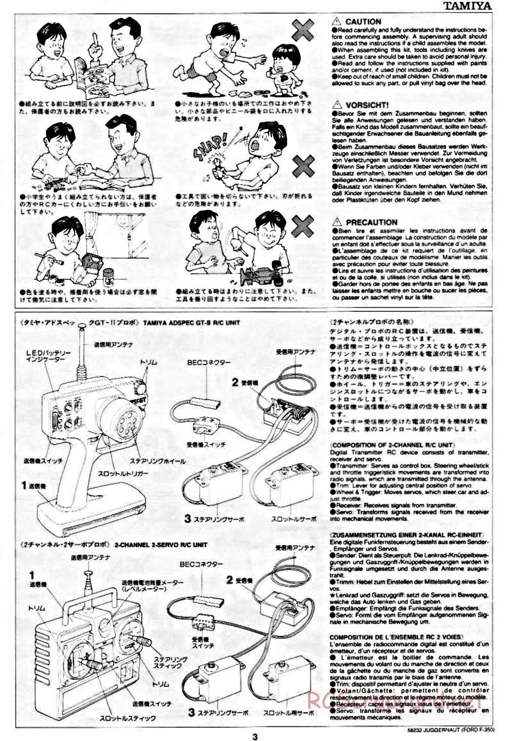 Tamiya - Juggernaut Chassis - Manual - Page 3