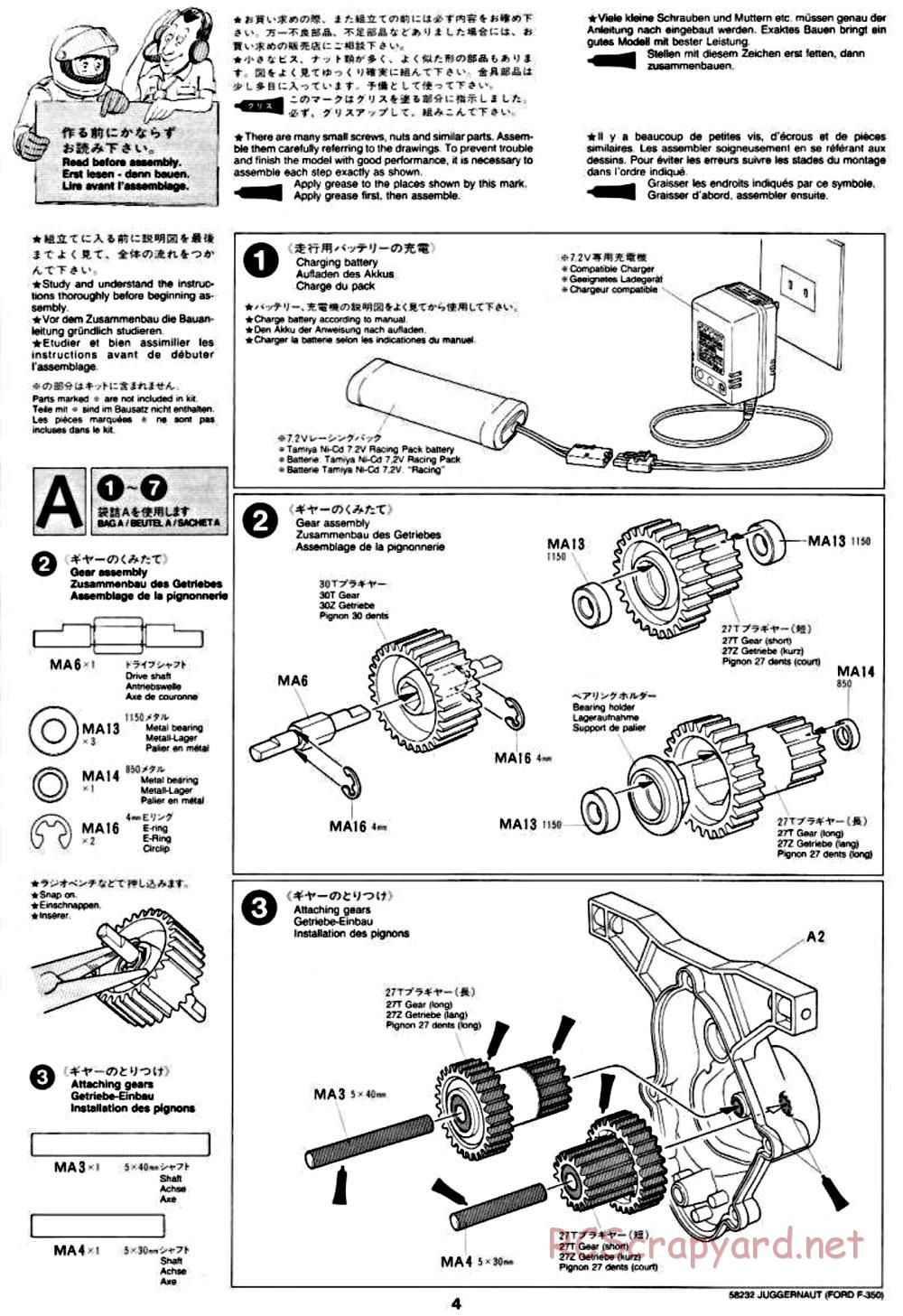 Tamiya - Juggernaut Chassis - Manual - Page 4