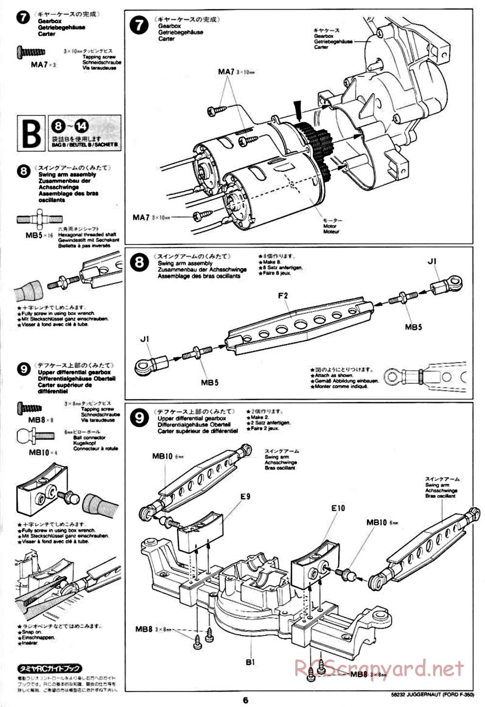 Tamiya - Juggernaut Chassis - Manual - Page 6