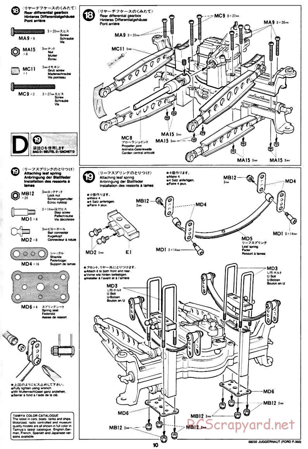 Tamiya - Juggernaut Chassis - Manual - Page 10
