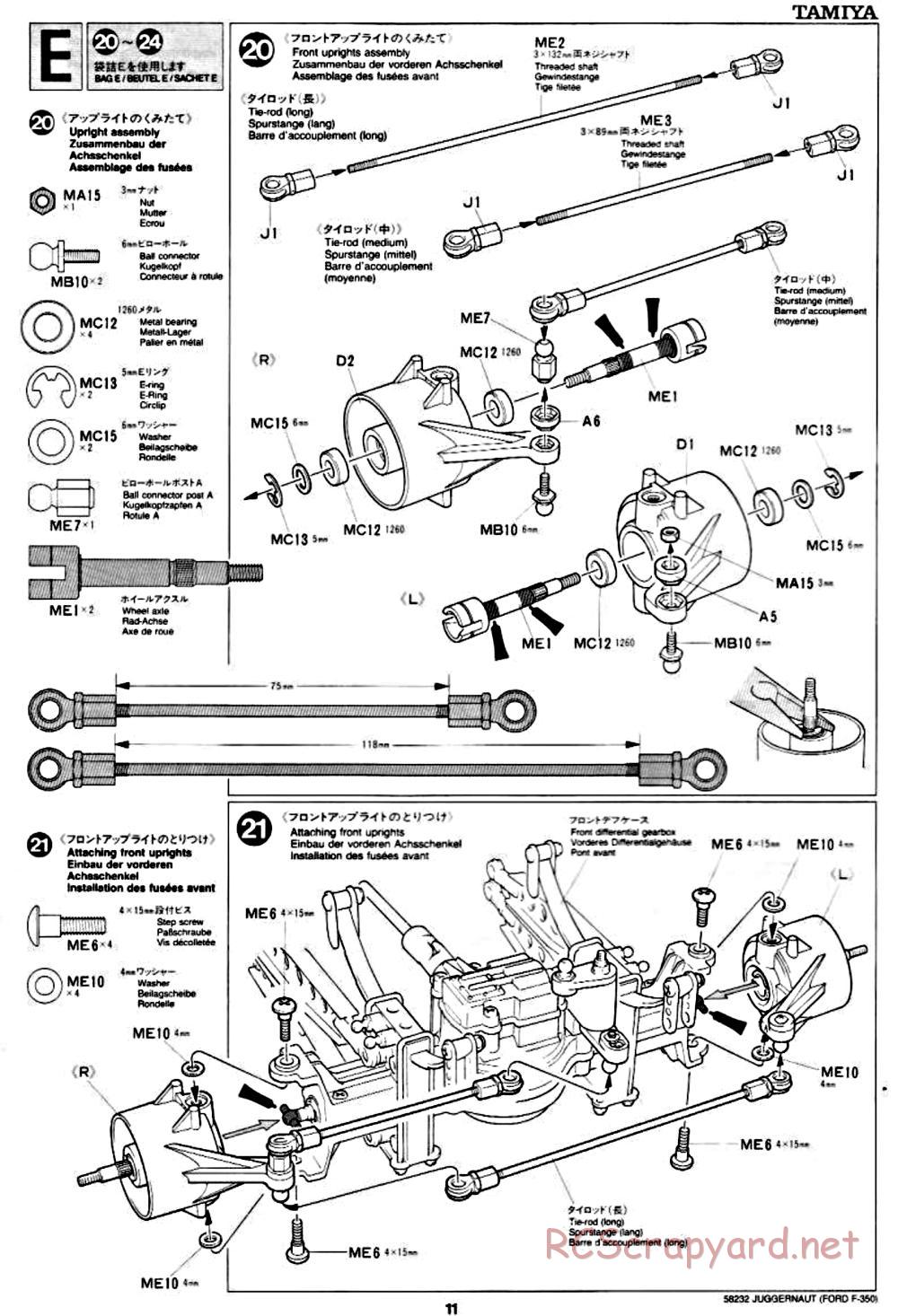 Tamiya - Juggernaut Chassis - Manual - Page 11