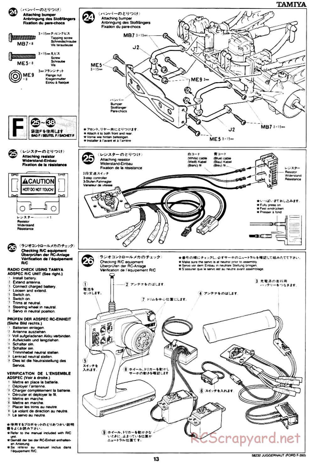 Tamiya - Juggernaut Chassis - Manual - Page 13