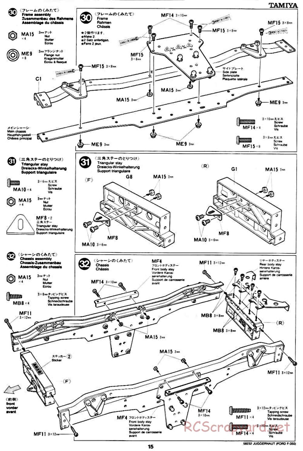 Tamiya - Juggernaut Chassis - Manual - Page 15