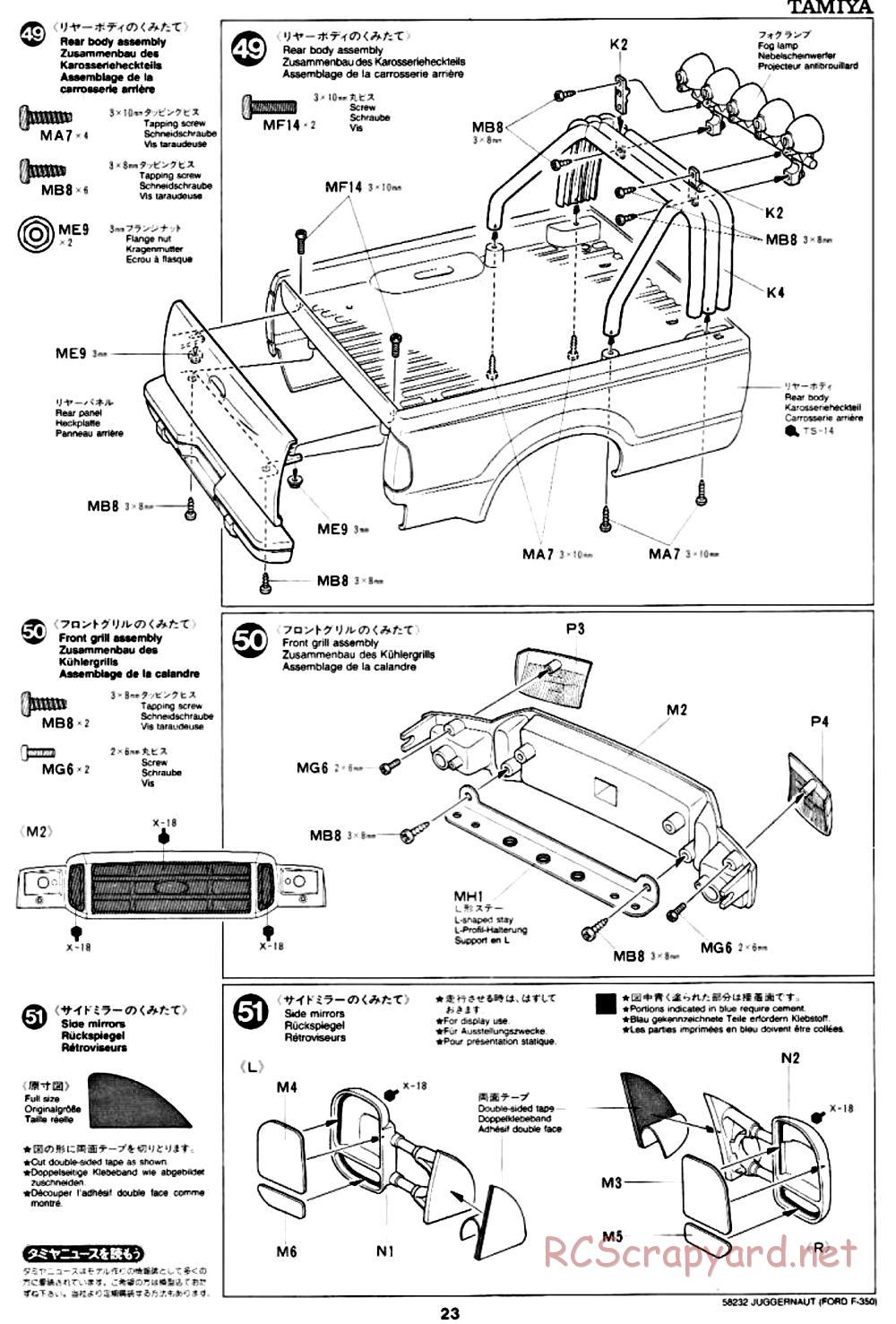 Tamiya - Juggernaut Chassis - Manual - Page 23