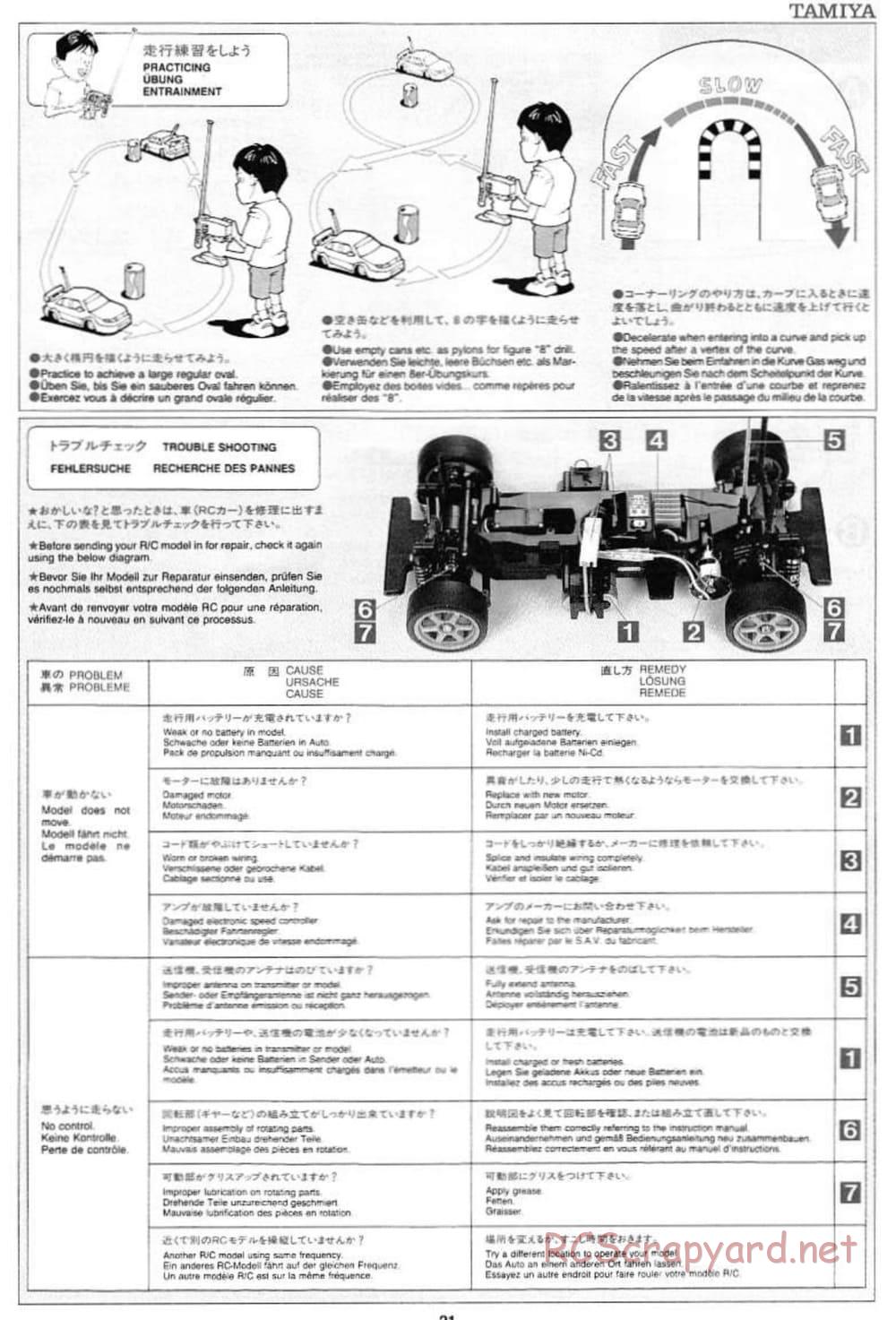 Tamiya - Castrol Mugen NSX - TL-01 Chassis - Manual - Page 21
