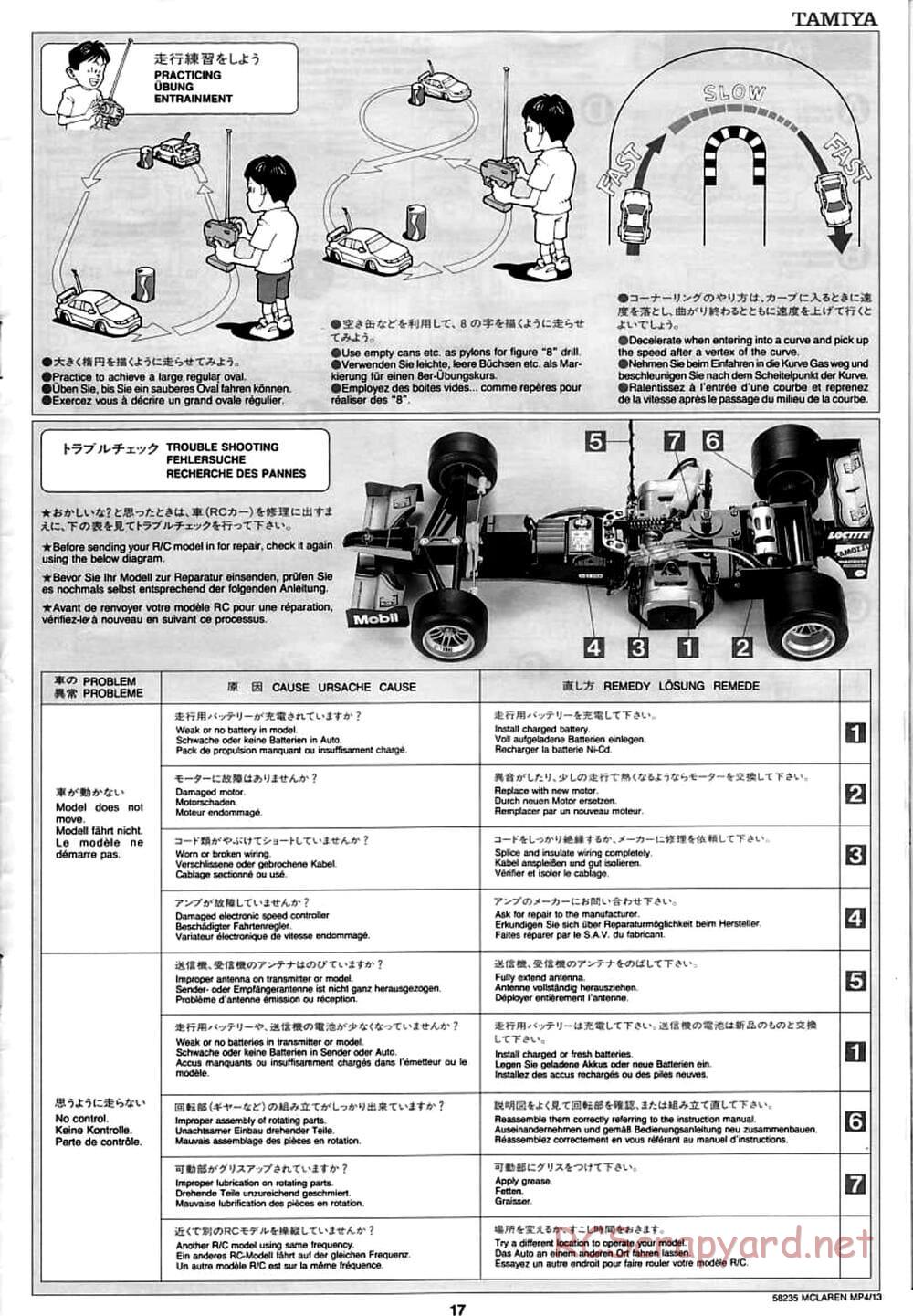 Tamiya - McLaren Mercedes MP4/13 - F103RS Chassis - Manual - Page 17