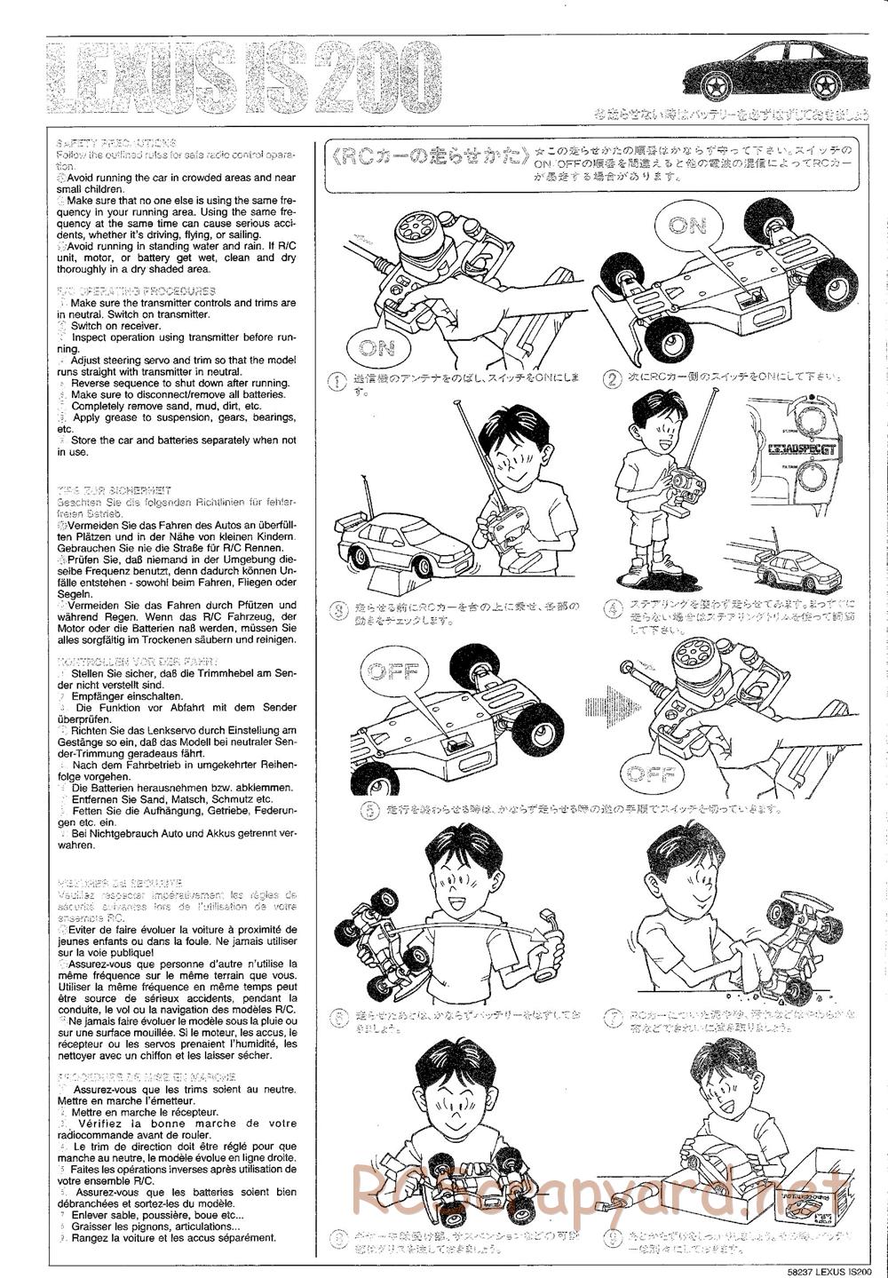 Tamiya - Lexus IS 200 - TL-01 Chassis - Manual - Page 20