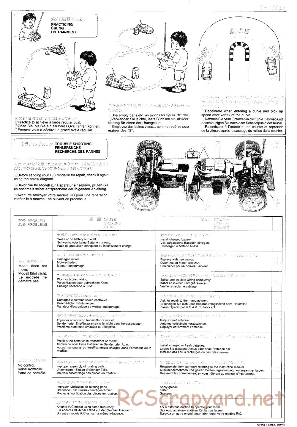 Tamiya - Lexus IS 200 - TL-01 Chassis - Manual - Page 21