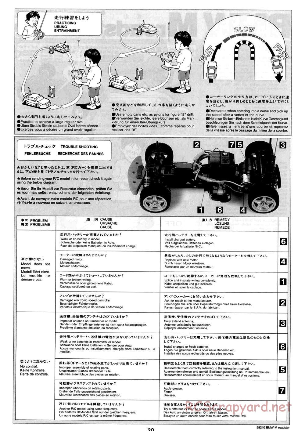 Tamiya - BMW M Roadster - M04L Chassis - Manual - Page 20