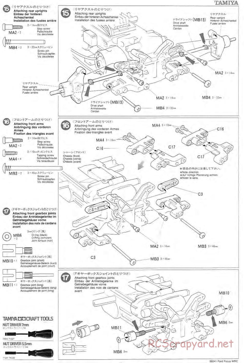 Tamiya - Ford Focus WRC - TL-01 Chassis - Manual - Page 11