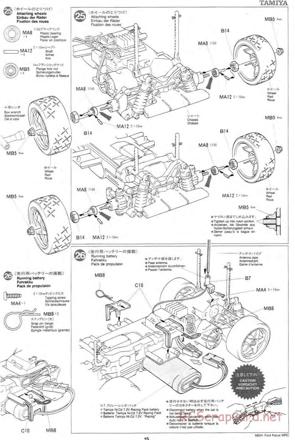 Tamiya - Ford Focus WRC - TL-01 Chassis - Manual - Page 15