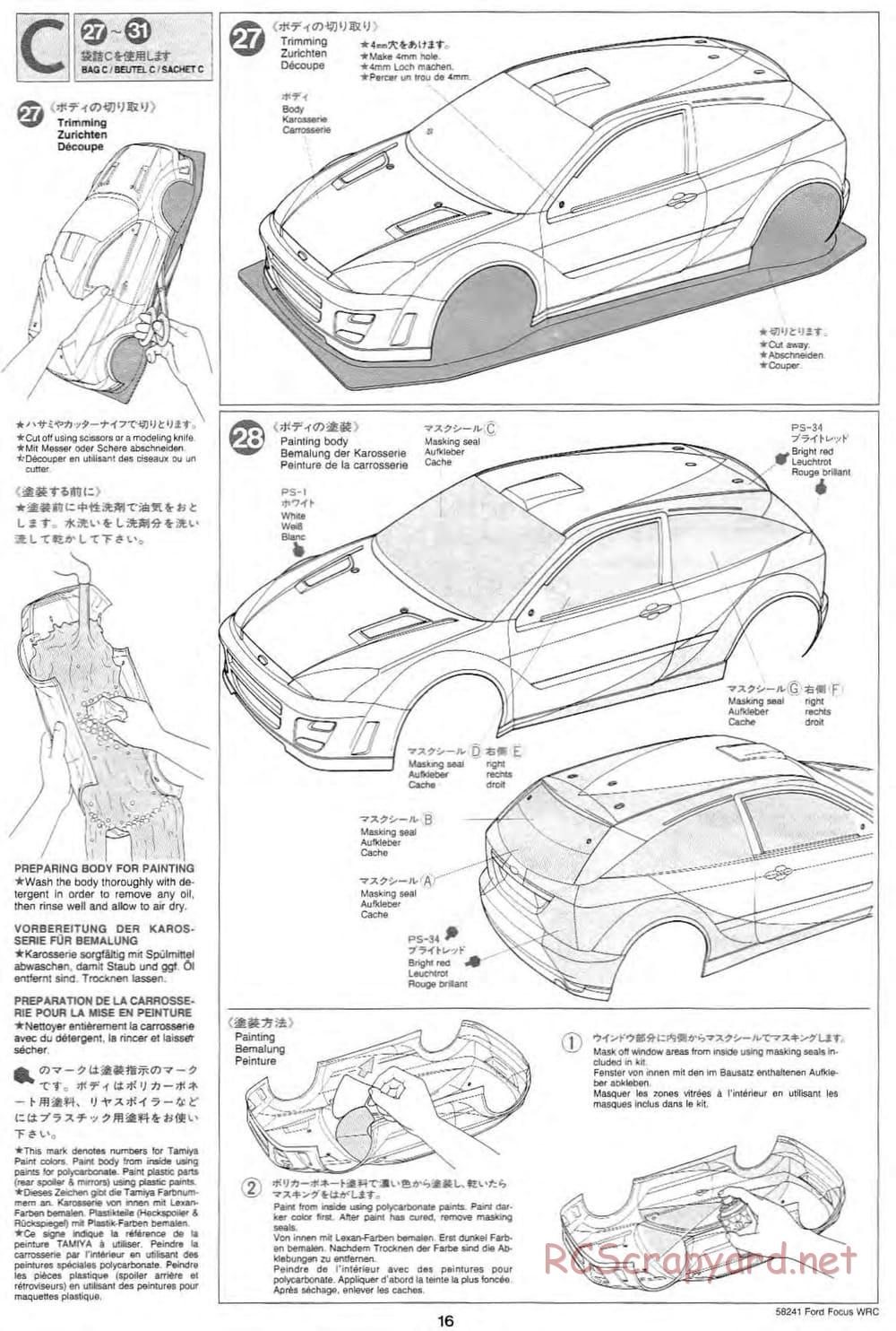 Tamiya - Ford Focus WRC - TL-01 Chassis - Manual - Page 16