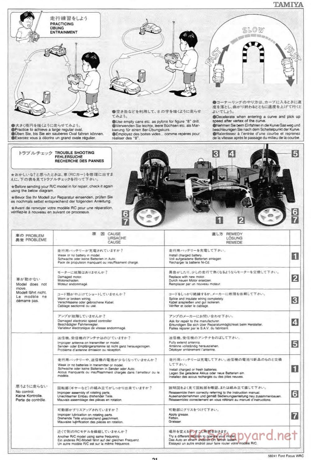 Tamiya - Ford Focus WRC - TL-01 Chassis - Manual - Page 21