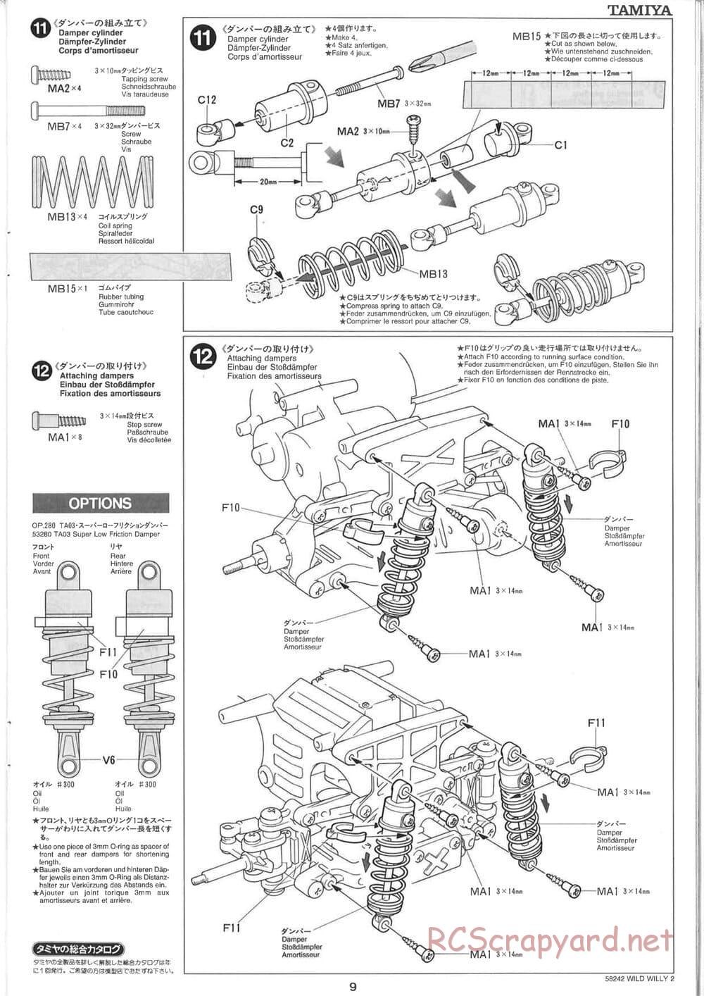 Tamiya - Wild Willy 2 - WR-02 Chassis - Manual - Page 9
