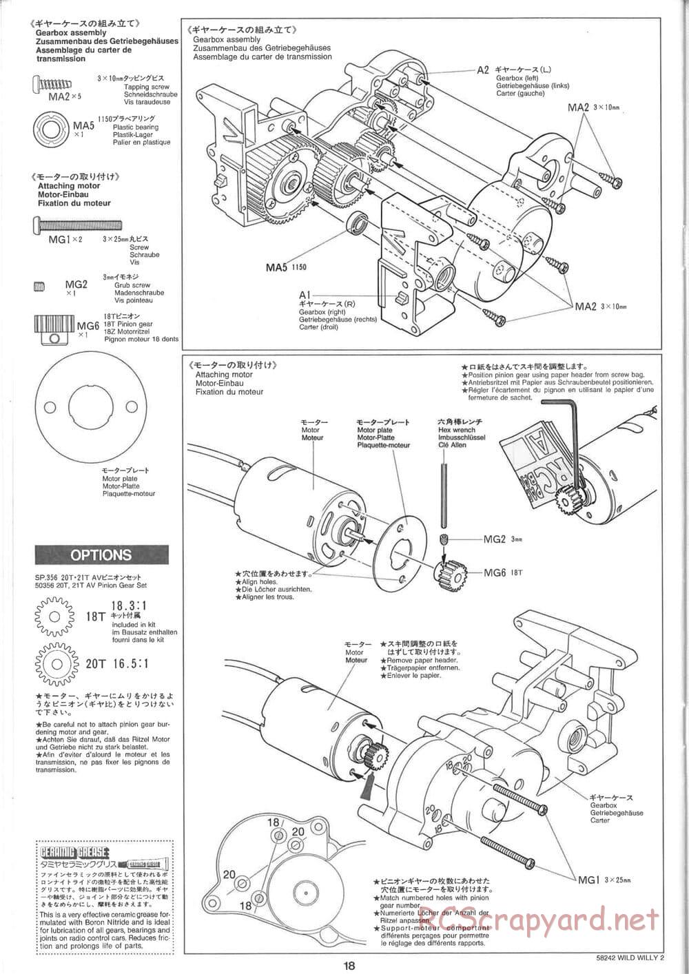 Tamiya - Wild Willy 2 - WR-02 Chassis - Manual - Page 18