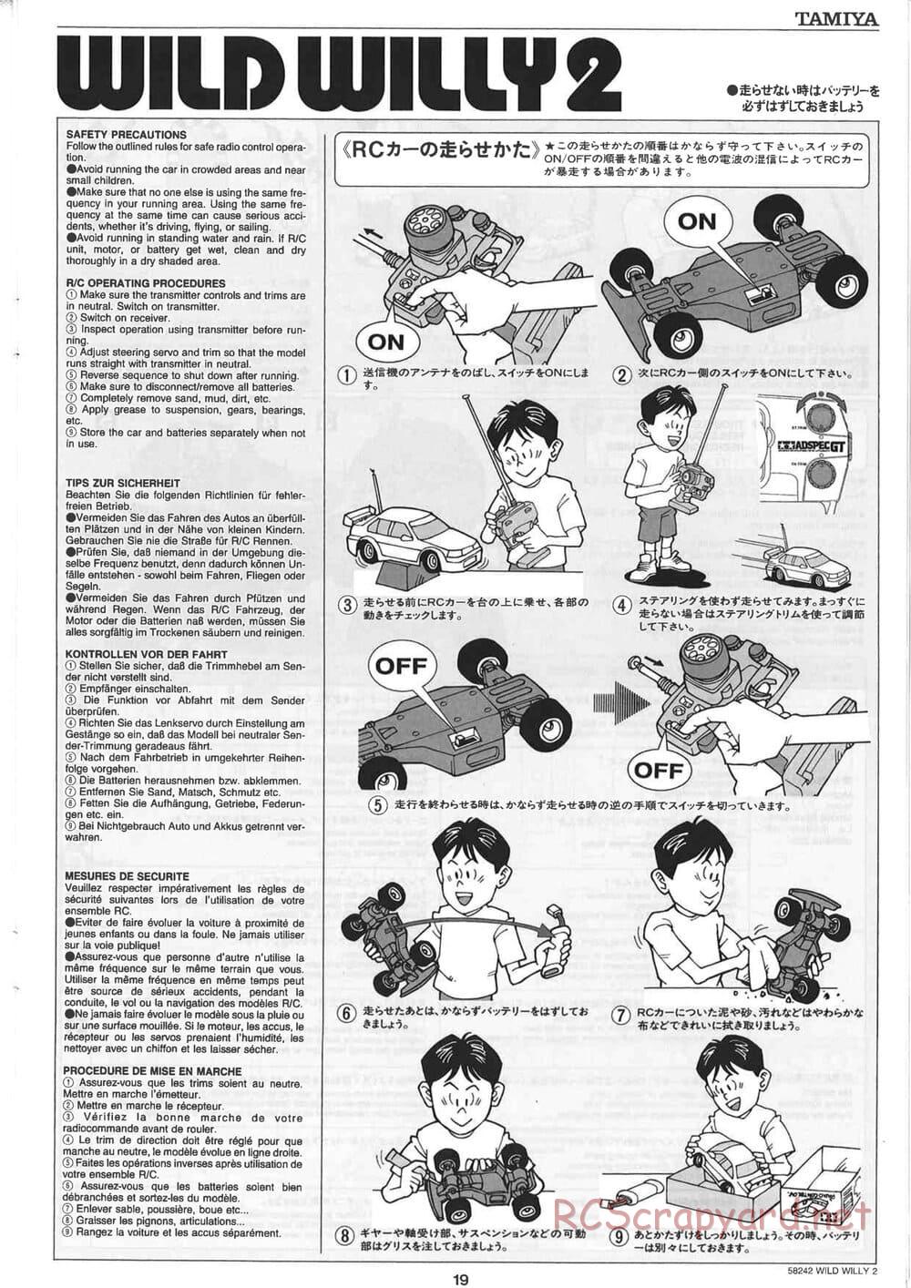 Tamiya - Wild Willy 2 - WR-02 Chassis - Manual - Page 19