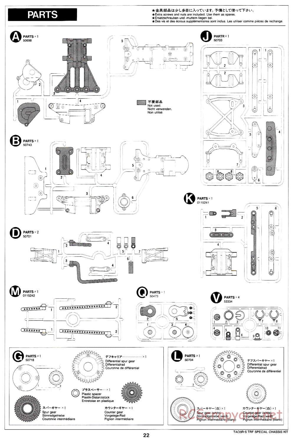Tamiya - TA-03RS TRF Special Chassis - Manual - Page 22
