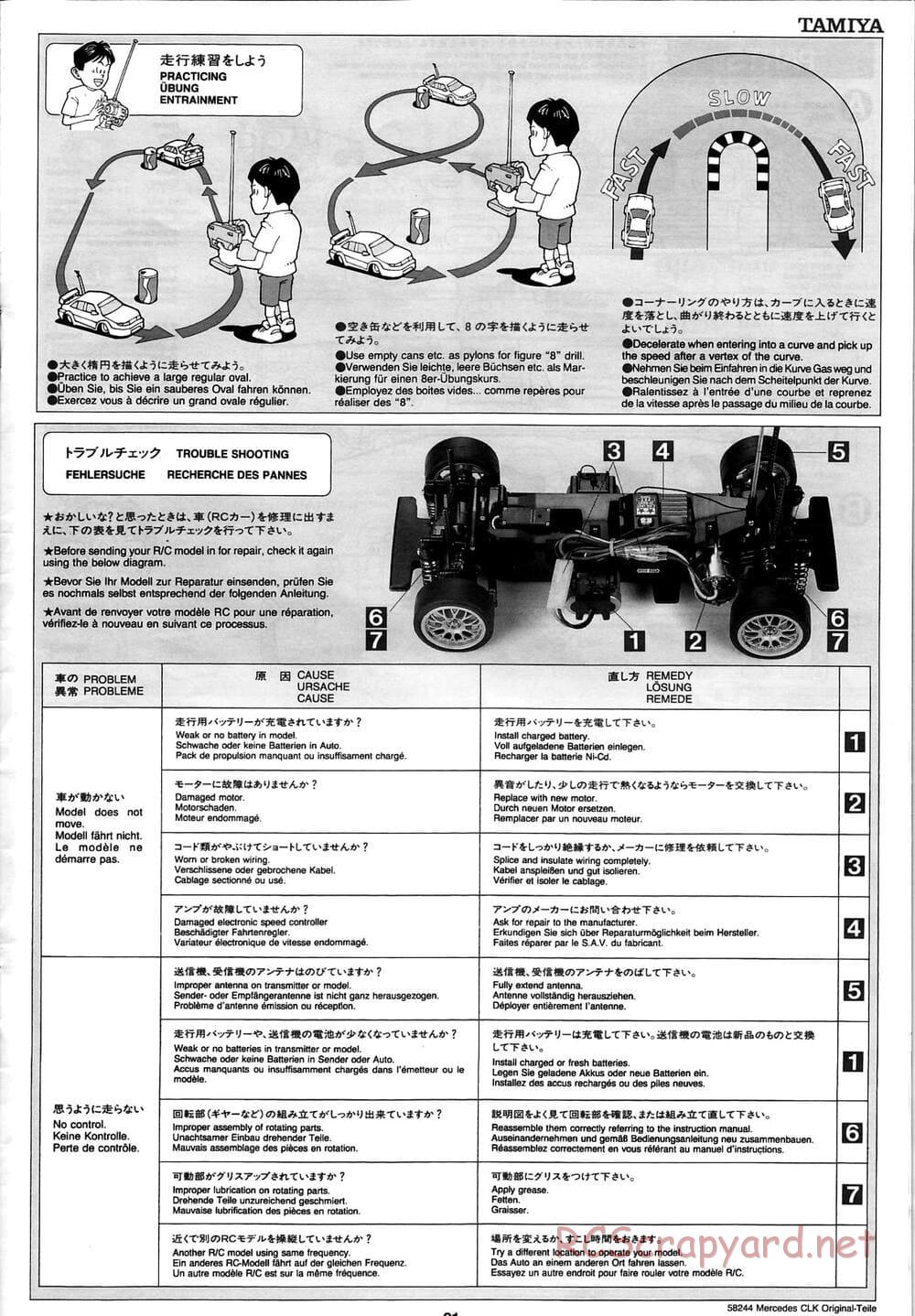 Tamiya - Mercedes CLK-GTR Original-Teile - TL-01 Chassis - Manual - Page 21