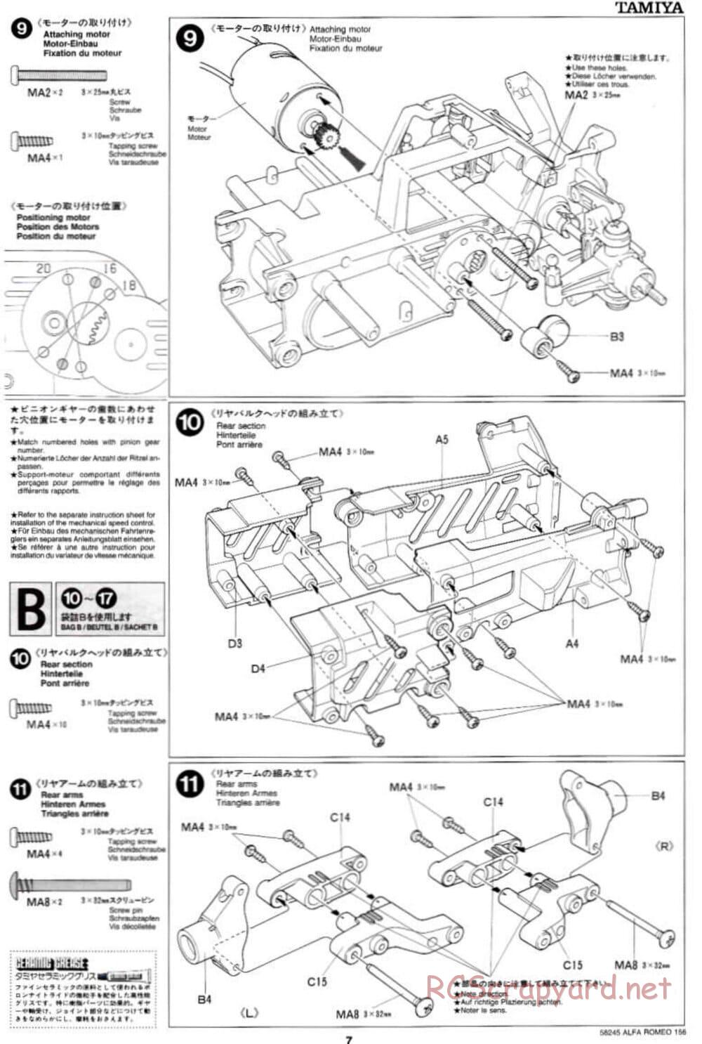 Tamiya - Alfa Romeo 156 Racing - FF-02 Chassis - Manual - Page 7