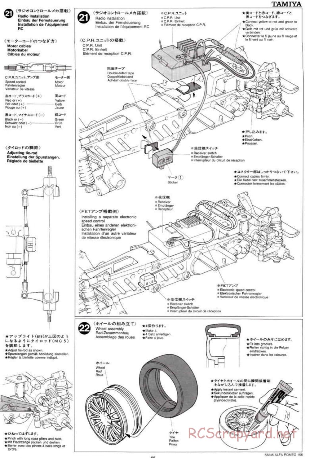 Tamiya - Alfa Romeo 156 Racing - FF-02 Chassis - Manual - Page 11