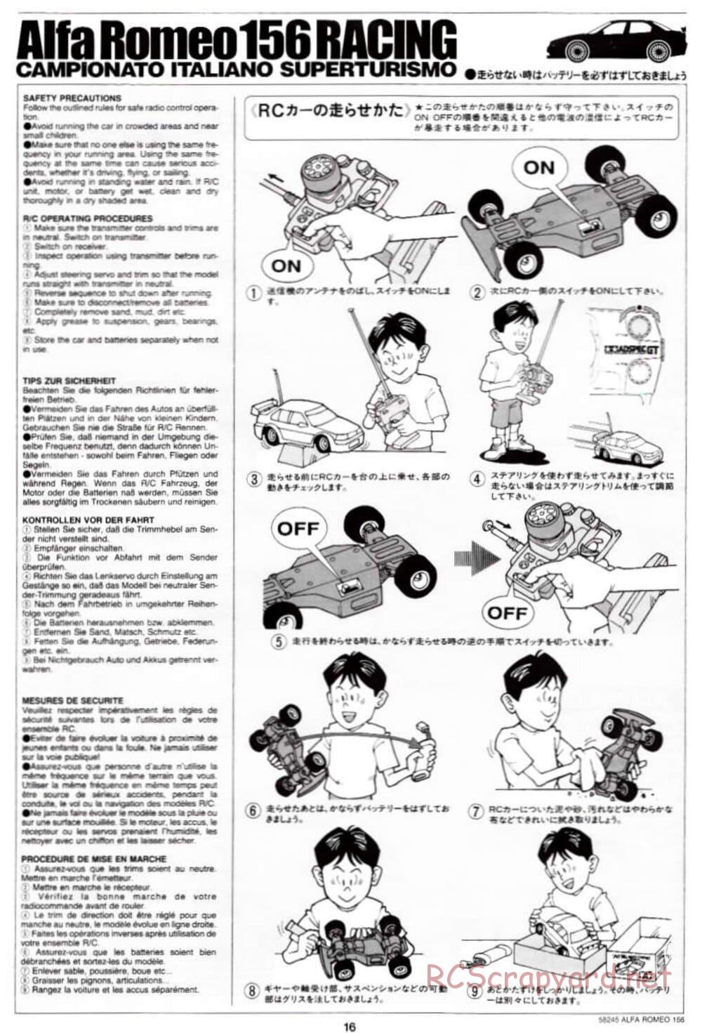 Tamiya - Alfa Romeo 156 Racing - FF-02 Chassis - Manual - Page 16