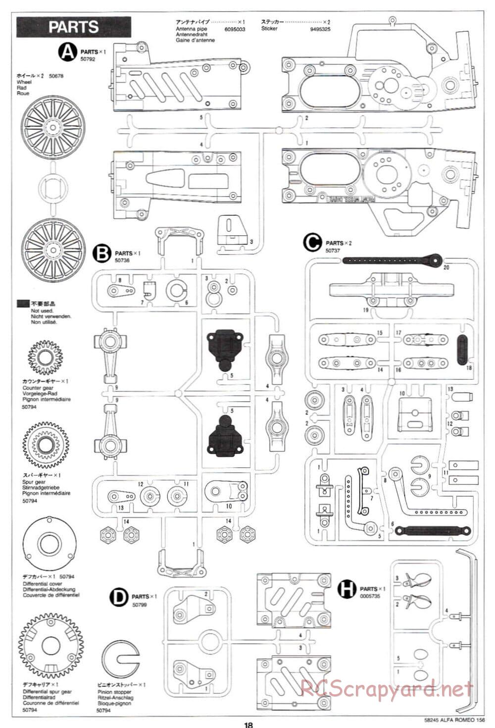 Tamiya - Alfa Romeo 156 Racing - FF-02 Chassis - Manual - Page 18