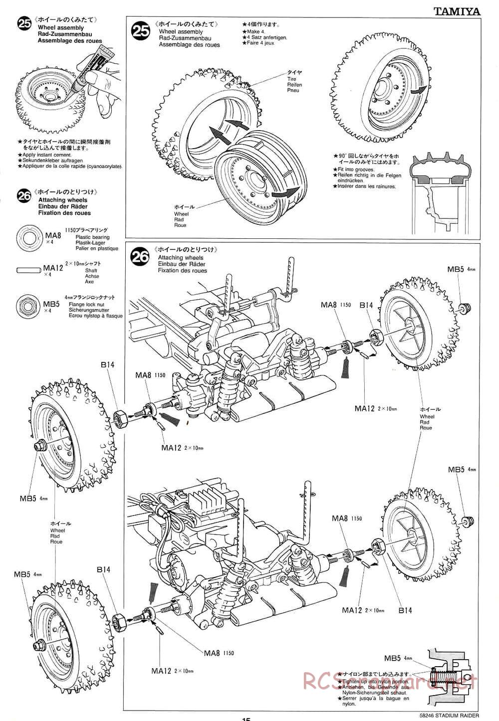 Tamiya - Stadium Raider - TL-01 Chassis - Manual - Page 15