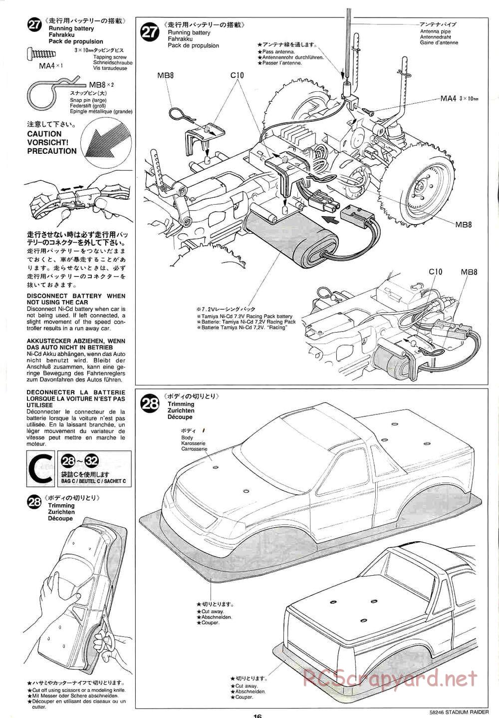 Tamiya - Stadium Raider - TL-01 Chassis - Manual - Page 16